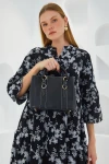 Armine Kadın Siyah Askılı Mini Tote Çanta 010164