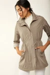 5669 Belden Lastikli Trenchcoat - Bej